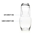 thumbnail image 3 of Trinkware Clear Glass Bedside Carafe with Tumbler Night Set 24oz, 3 of 6