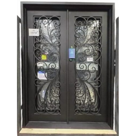 Decorative Wrought Iron Double Door 74.5" x 97.5"
