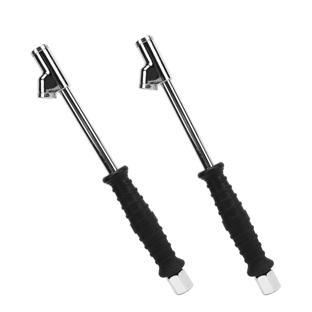 Varilla inflable para neumáticos de coche, portabrocas de doble cabezal para neumáticos de camión, Compatible con inflador de bomba de aire, accesorios para vehículos, 1/4 pulgadas, 2 uds.