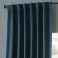 thumbnail image 4 of Lake Blue Monochromatic Faux Linen Room Darkening Curtain Pair (2 Panels), Lake Blue, 50W X 63L, 4 of 9