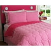 Your Zone Reversible Pink Stitch Comforter & Sham Set, 1 Each