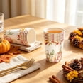 thumbnail image 4 of Tuvgenk Fall Pumpkin Paper Cups 16-Pack Disposable Beverage Cups for Thanksgiving and Autumn Parties, 4 of 6