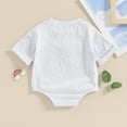 thumbnail image 3 of Bagilaanoe 4th of July Newborn Baby Boy Girl Rompers Star Embroidery Short Sleeve Bodysuit 3M 6M 12M 18M Infant One Piece Short Jumpsuit for Independence Day, 3 of 7
