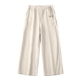 thumbnail image 4 of Khunlpohl Cotton Linen Capris Pants for Womens Wide Legs Casual Loose Pant Fashion Lightweight Capri Trousers with Pockets, 4 of 4
