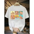 thumbnail image 1 of Boys' Casual Cotton T-Shirt with Cartoon Print, Crew Neck, Short Sleeve, Knit Fabric, Medium Stretch, Regular Fit for Spring/Summer - 100% Cotton, Cotton T Shirts, 1 of 6