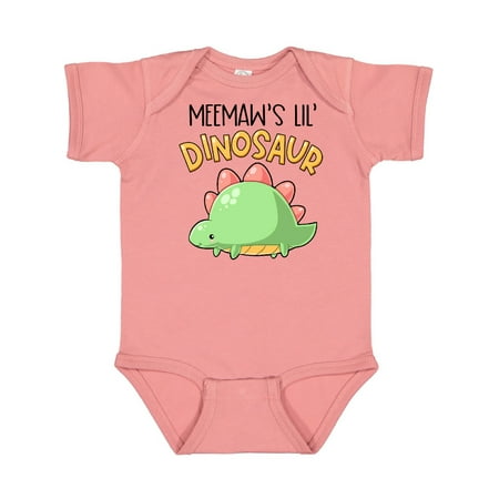 

Inktastic Meemaw s Lil Dinosaur with Cute Stegosaurus Gift Baby Boy or Baby Girl Bodysuit