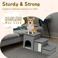 thumbnail image 6 of Pet Stairs for Small Medium Cats Dogs Folding 3-Step Pet Steps Dog Stairs for High Beds Sofas , Adjustable Non-Slip Dog Ramp with Storage Ladder and Cat Scratcher, 6 of 12