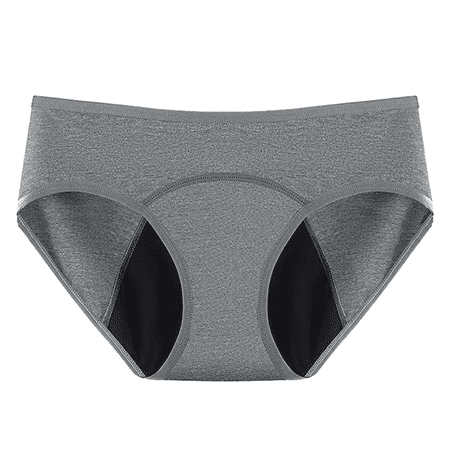 Fulorrnie Underwear for Women Leakproof Period Comfort Breathable Panty Hipster Waist Elastic Seamless Panties Grey XXL