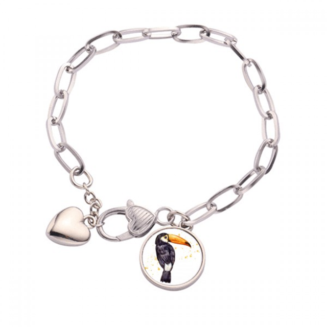 Pulsera de cadena de corazón Ramphastos Toco joyería encanto moda