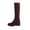 Brown, variant on Women's Wool Knee High Boots Round Toe Platform Wedge Chunky Boots Fashion Comfortable Warm Walking Shoes for Fall Winter Daily Wear