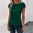 thumbnail image 1 of Haivin Womens Summer Tops 2026 Pleated Round Neck Short Sleeve Shirts Business Casual, 1 of 6