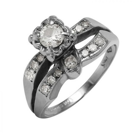 Foreli 0.68CTW Diamond 14K White Gold Ring MSRP$7310.00