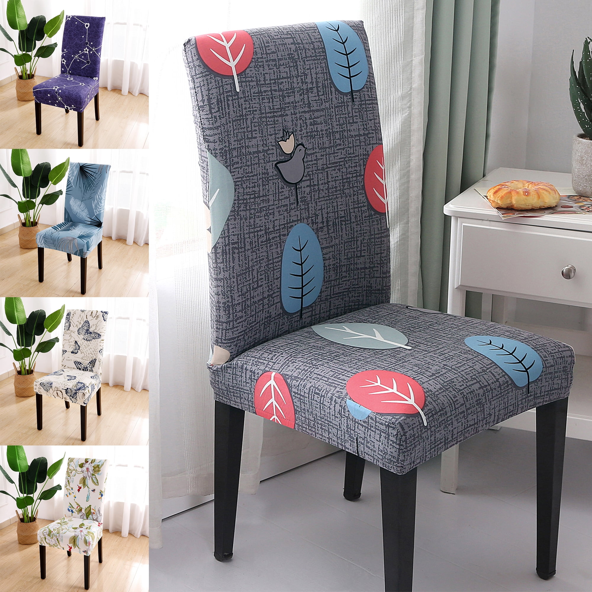 Waterproof Stretch Kitchen Dining Chair Seat Cover Protector 16-20 Inch Seat 