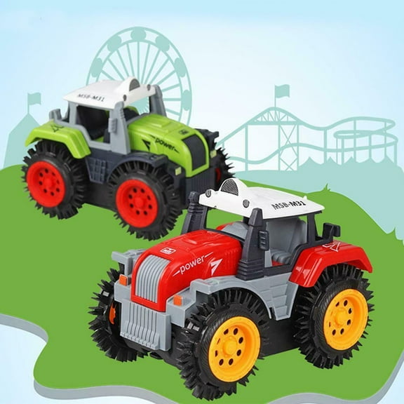 VISALY Children Dump Truck Simulation 4 Wheels Drive Jeep Electric Stunt Toy Car