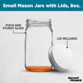 thumbnail image 3 of Small Mason Jars with Lids Set 8 oz. Set of 10, Bulk Pack - Glass Jars for Overnight Oats, Candies, Fruits, Pickles, Spices, Beverages - Orange, 3 of 5