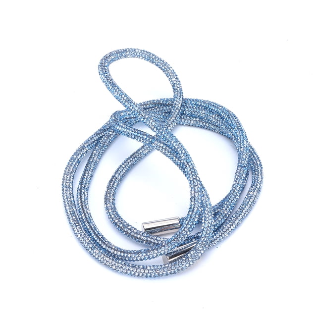 6mm Rhinestone Rope Crystal Shoelace for Clothing Decoration, Shiny DIY Rhinestone Trim for Sewing Crafts, Glitter Hair Band Belt Accessory 1 Piece