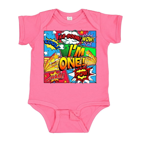 Inktastic I'm One Comic Book Boys or Girls Baby Bodysuit