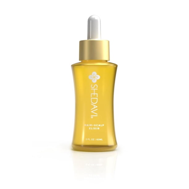 Shedavi Iconic Vegan Hair Serum with Botanicals - Tratamiento de crecimiento para cabello y cuero cabelludo seco y dañado de mujeres y hombres con aceites de argán, coco, ricino y árbol de té
