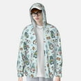 thumbnail image 3 of Picia Winter Wonderland Light Blue Women's Men's UPF 50+ Sun Protection Hoodie Shirt Long Sleeve SPF Fishing Outdoor UV Hiking Lightweight Shirts-Large, 3 of 9