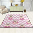 thumbnail image 3 of SKYSONIC Area Rug Pad Funny Pug and Donut Nursery Rugs Floor Mat for Kids Playing Room Living Room Bedroom, 80 x 58 inch, 3 of 6