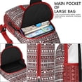 thumbnail image 4 of Sling Backpack,Red and White Christmas Folk Pattern Crossbody Bag with Water Bottle Holder,Waterproof Sling Bag for Men/Women with Chest Phone Holder for Hiking,Travel, 4 of 6