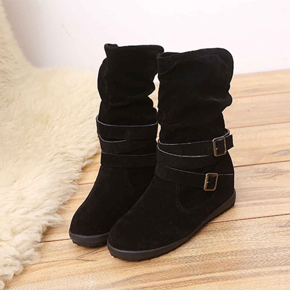 ladies low wedge ankle boots