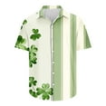 thumbnail image 3 of Vintage St Patricks Day Bowling Shirt Men Button Down Hawaiian Shirts Short Sleeve Casual Saint Patricks Day Shirt, 3 of 5