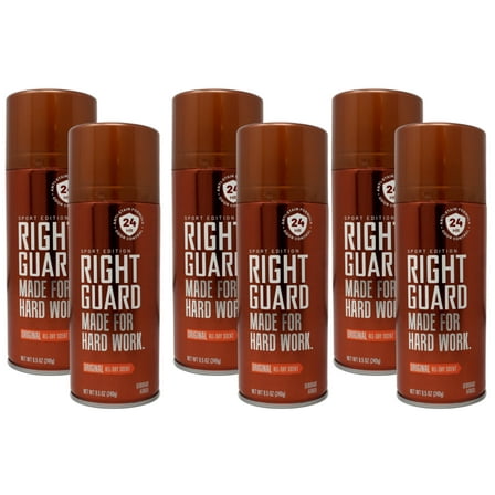 Right Guard Sport Deodorant Aerosol, Original, 8.5 Oz, 6 Pack