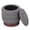 Gray + Brown, variant on ELLEGNT 400 Lbs Capacity Swivel Footstool – Boucle Ottoman with Hidden Storage, 360° Rotation, White and Brown