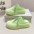 thumbnail image 2 of Zapatillas de deporte de plataforma para mujer, zapatos de plataforma ligeros de primavera, zapatos gruesos de punta redonda, zapatos planos con cordones para monopatín para mujer 35 Gao Jinjia LED, 2 of 2