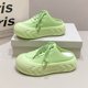 thumbnail image 2 of Zapatillas de deporte de plataforma para mujer, zapatos de plataforma ligeros de primavera, zapatos gruesos de punta redonda, zapatos planos con cordones para monopatín para mujer 36 Gao Jinjia LED, 2 of 2