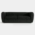 thumbnail image 2 of Furniture of America Nallia Tuxedo Style Upholstered Boucle Fabric Black Sofa, 2 of 13