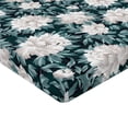 thumbnail image 4 of Ambesonne Chrysanthemum Fitted Sheet, Delicate Floral Print, California King, Cadet Blue Ivory, 4 of 5