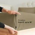 thumbnail image 4 of CGK Linens 4-Piece Ultra Soft & Comfy Hotel Luxury Sheet Set - Queen Size Cooling Bed Sheet Fits 8"-16" Mattresses, Khaki, 4 of 7