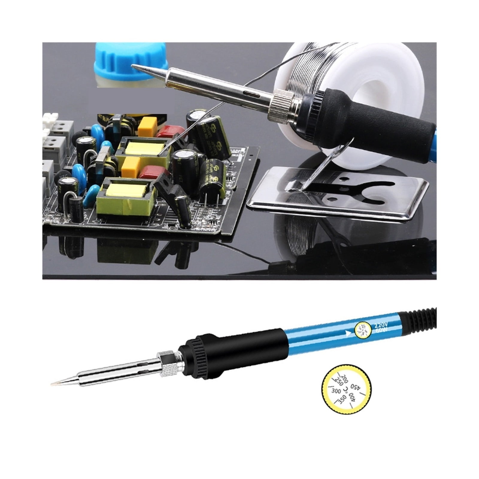 Adjustable Temperature Welding Soldering Iron, Fast Heating Thermostatic Design Welding Tools,Electronics Soldering Iron Kit ,Portable