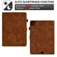 thumbnail image 2 of SaniMore Business Case for iPad Pro 11 2024, PU Leather Case Shockproof TPU Shell Card Holder Hand Rope Anti-slip Strip Full Protective Wallet Tablet Magneic Case For iPad Pro 11 2024, Brown, 2 of 10