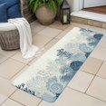 thumbnail image 6 of Runner Rug 1.64'x5.25', Summer Coral Non Slip Backing Floor Mats Soft Area Rugs, Absorbent Muddy Dirt Trapping Carpet for Entryway Hallway Kitchen Bedroom Coastal Ocean Starfish Conch Lake Blue, 6 of 9