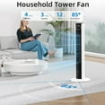 thumbnail image 4 of Tower Fan with Remote for Bedroom,36 In Floor Standing Fans that Blow Cold Air,3 Speed 4 Modes & 12H Timer Small Bladless Cooling Fan For Room Office Home Dorm - WhiteBlack, 4 of 7