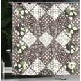 thumbnail image 4 of Ambesonne Floral Shower Curtain, Vintage Flowers Bridal, 69"Wx70"L, Brown Beige, 4 of 5