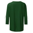 thumbnail image 3 of FAHXNVB Christmas Bow Shirts for Women Graphic Crewneck 3/4 Sleeve Pullover Blouse Cute Loose Fit Funny Merry Christmas Xmas Holiday Tops, 3 of 4