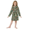 thumbnail image 6 of FORMRS Niños Bathrobe Unisex Hooded Robe Soft Plush Pajamas Sleepwear, Size 2-3T, Forest Mushroom Pattern, 6 of 7
