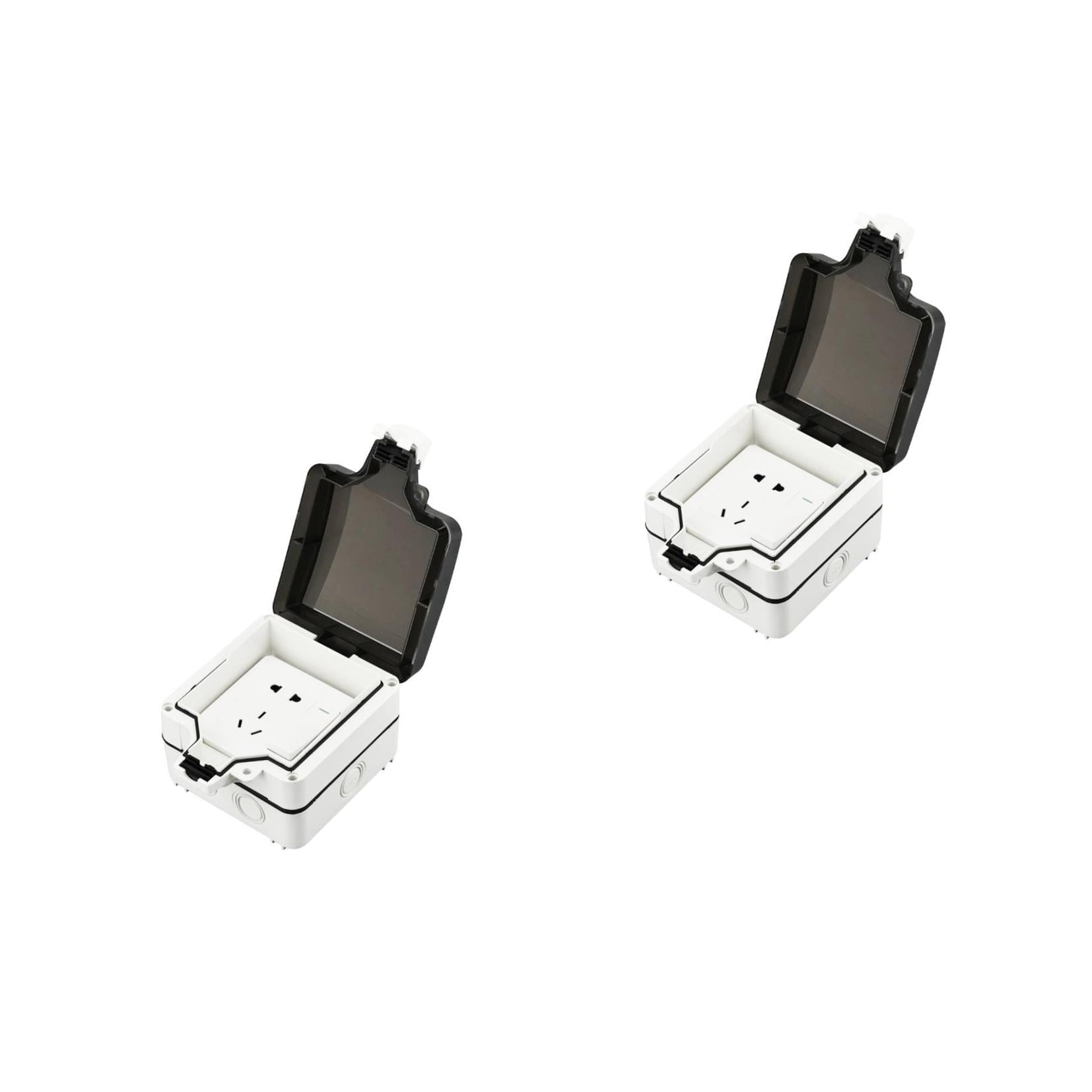 OUNONA 2pcs Weatherproof Electrical Outlet Cover: Outlet Plug Box 2pcs Child Safety Socket Covers Outlet Protectors Proof Outlet Cap