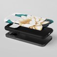 thumbnail image 2 of Lotus Flower for All iPhone Series Tough Phone Case Botanical Art Cream and Teal, 2 of 7