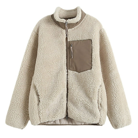 Women's Fleece Jacket Long Sleeve Zip Up for Women Comfortable Warm Jackets Women's Fall Jackets Women Coats