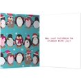 thumbnail image 2 of Holiday Greeting Cards, Crowded Penguin Christmas, Vintage Brown Recycled Paper, Boxed Note Card Set, 10-Pack (HB93308), 2 of 3