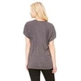thumbnail image 2 of The Bella + Canvas Ladies Flowy Raglan T-Shirt - DRK GREY HEATHER - S, 2 of 3