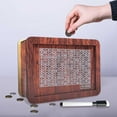 thumbnail image 2 of Gallickan Piggy Bank for Adults Kids, Wooden Coin Bank for Boys and Girls, Cash Vault Money Box $10000 Challenge Money Box with Money Target and Numbers, 10000, 2 of 6