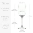thumbnail image 5 of Galateo Italia Crystal Bianco White Wine Glasses, Set of 4, Narrow Bowl, Light-bodied White Wines, Drinkware, 5 of 5