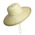 thumbnail image 2 of Fairnull Men Women Bamboo Weave Summer Outdoor Sun Protection Wide Brim Straw Hat Cap, 2 of 8