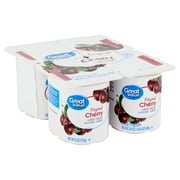 Great Value Original Cherry Lowfat Yogurt, 6oz Cups, 4 Count